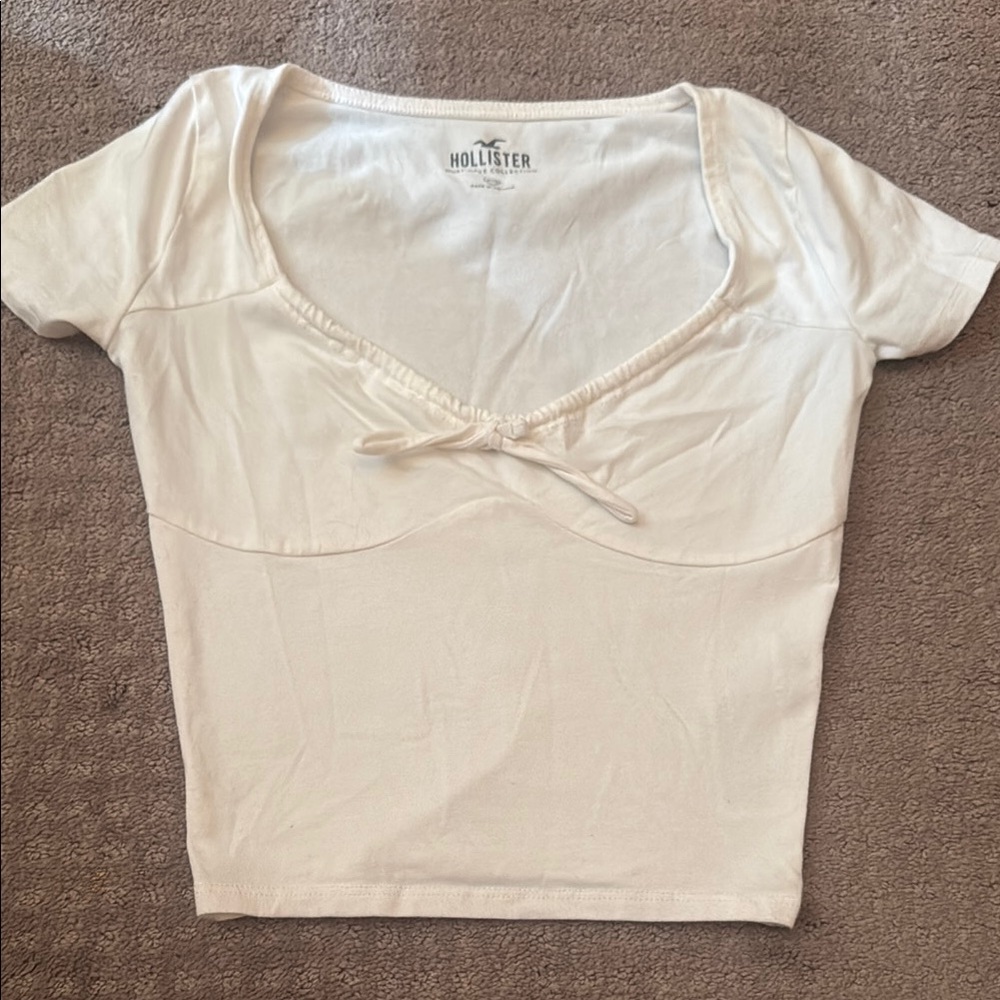 Hollister White Short Sleeve Top